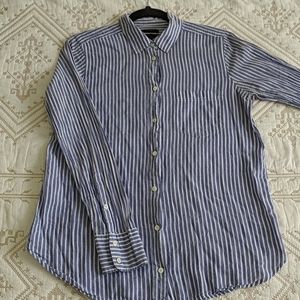 J Crew Striped Button Down Shirt